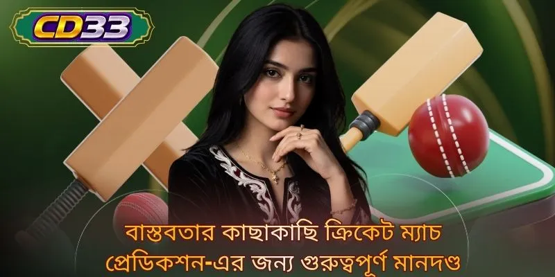 বাস্তবতার কাছাকাছি ক্রিকেট ম্যাচ প্রেডিকশন-এর জন্য গুরুত্বপূর্ণ মানদণ্ড