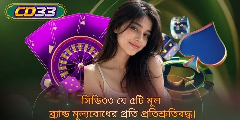 সিডি৩৩ যে ৫টি মূল ব্র্যান্ড মূল্যবোধের প্রতি প্রতিশ্রুতিবদ্ধ।